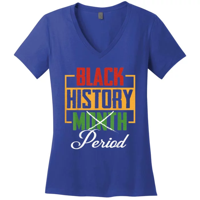 Black History Month Afro Melanin Black Women Afro American Women's V-Neck T-Shirt