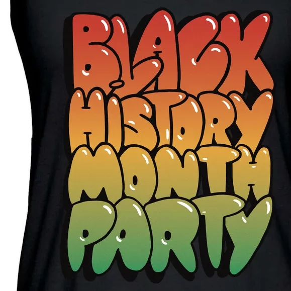 Black History Month Party Ladies Essential Flowy Tank