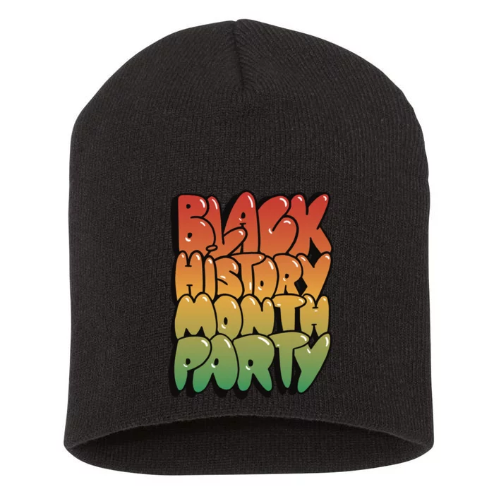 Black History Month Party Short Acrylic Beanie