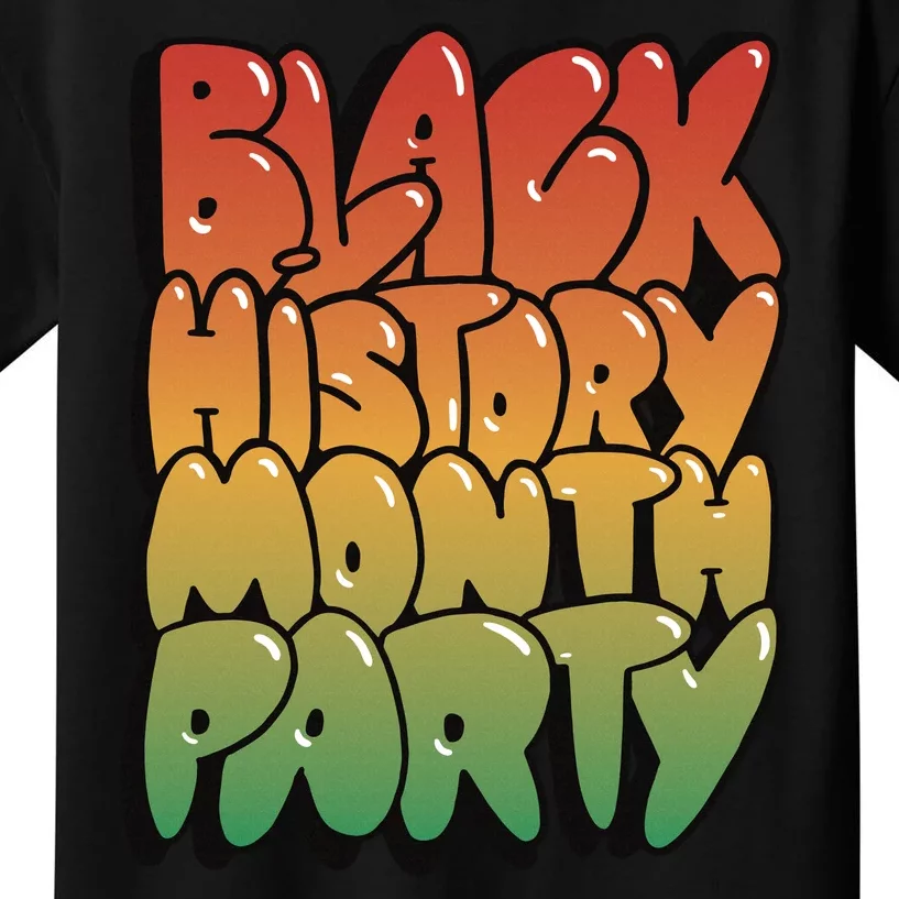 Black History Month Party Kids T-Shirt