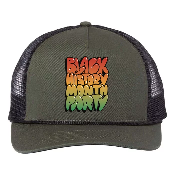 Black History Month Party Retro Rope Trucker Hat Cap