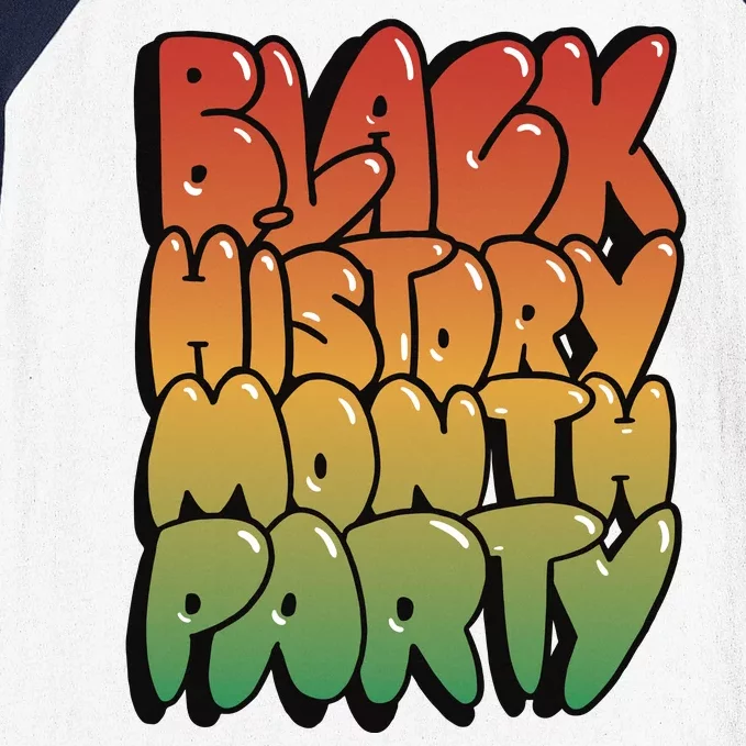 Black History Month Party Baseball Sleeve Shirt