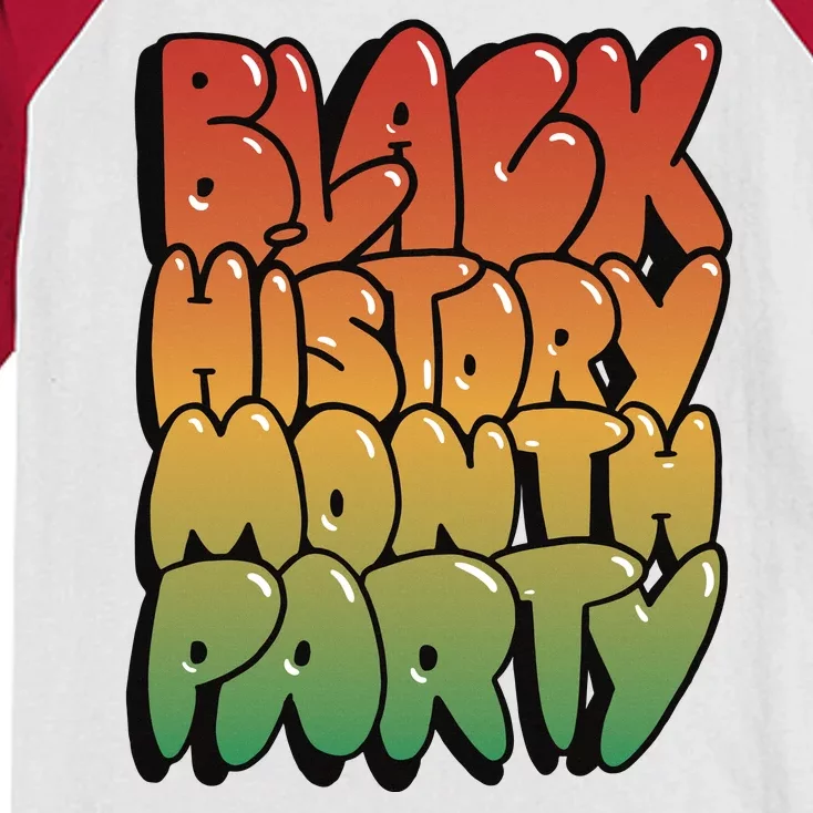 Black History Month Party Kids Colorblock Raglan Jersey