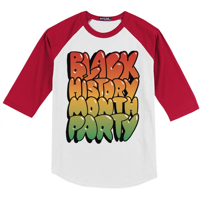 Black History Month Party Kids Colorblock Raglan Jersey