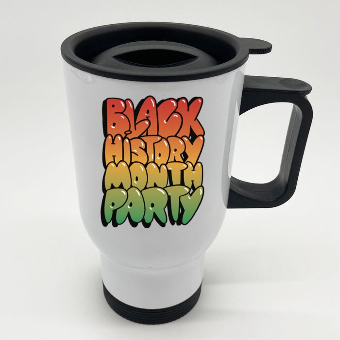 Black History Month Party Front & Back Stainless Steel Travel Mug