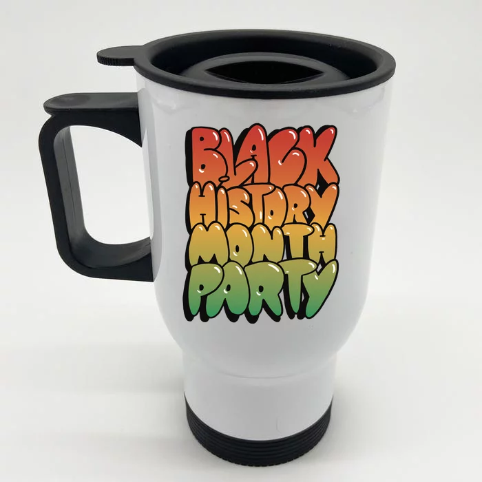 Black History Month Party Front & Back Stainless Steel Travel Mug