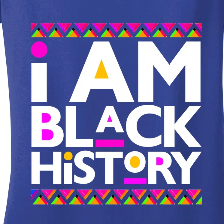 Black History Month Melanin King Queen And Gift Women's V-Neck T-Shirt