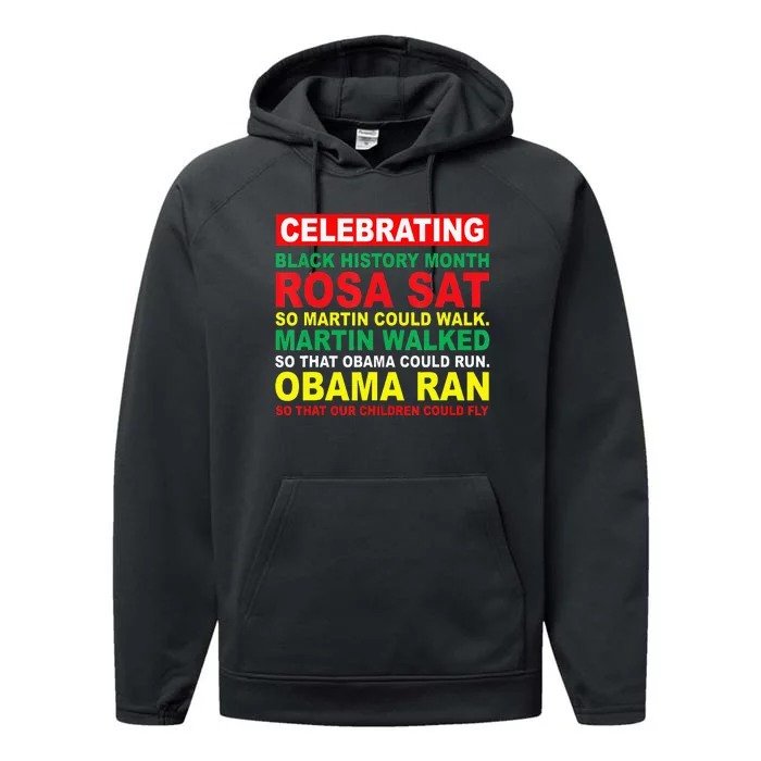 Black History Month Juneteenth Obama Ran Children Could Fly Performance Fleece Hoodie