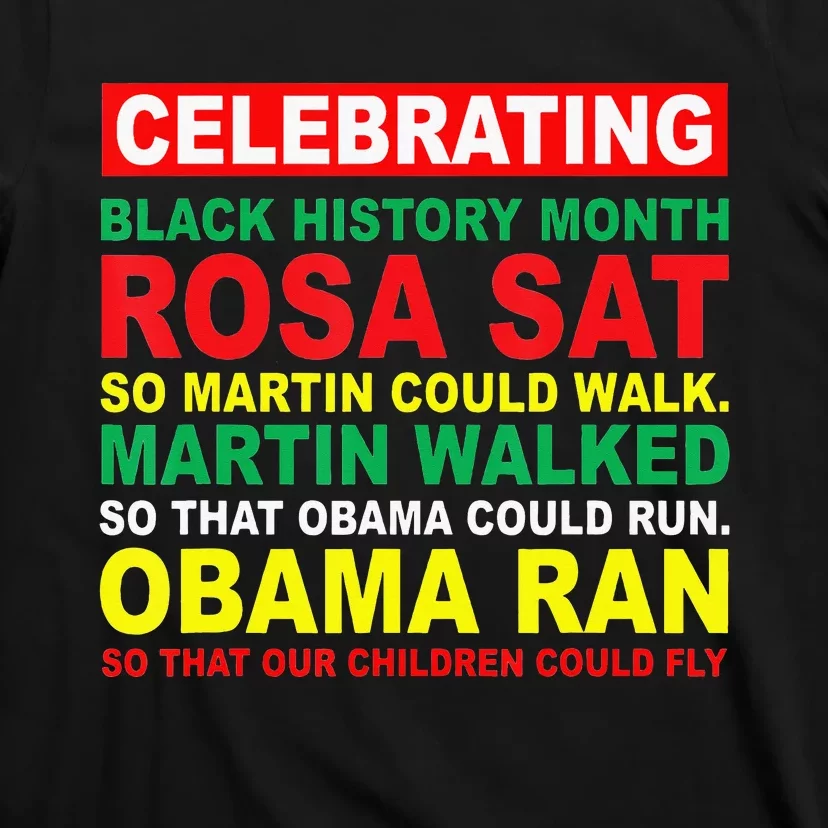 Black History Month Juneteenth Obama Ran Children Could Fly T-Shirt