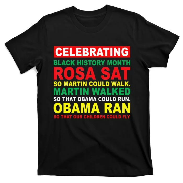 Black History Month Juneteenth Obama Ran Children Could Fly T-Shirt