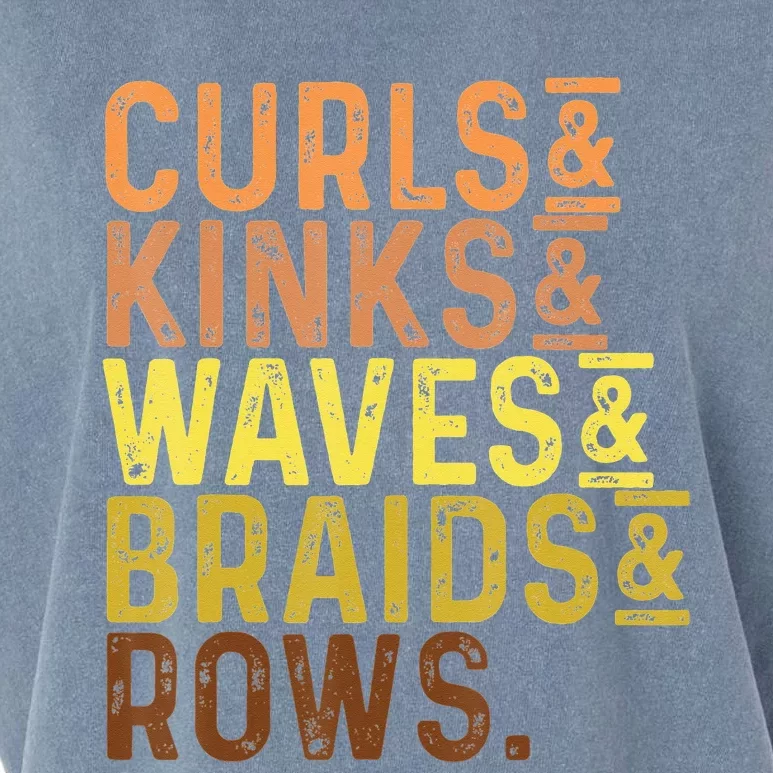 Black History Month 's Curls Kinks Waves Braids Rows Garment-Dyed Women's Muscle Tee