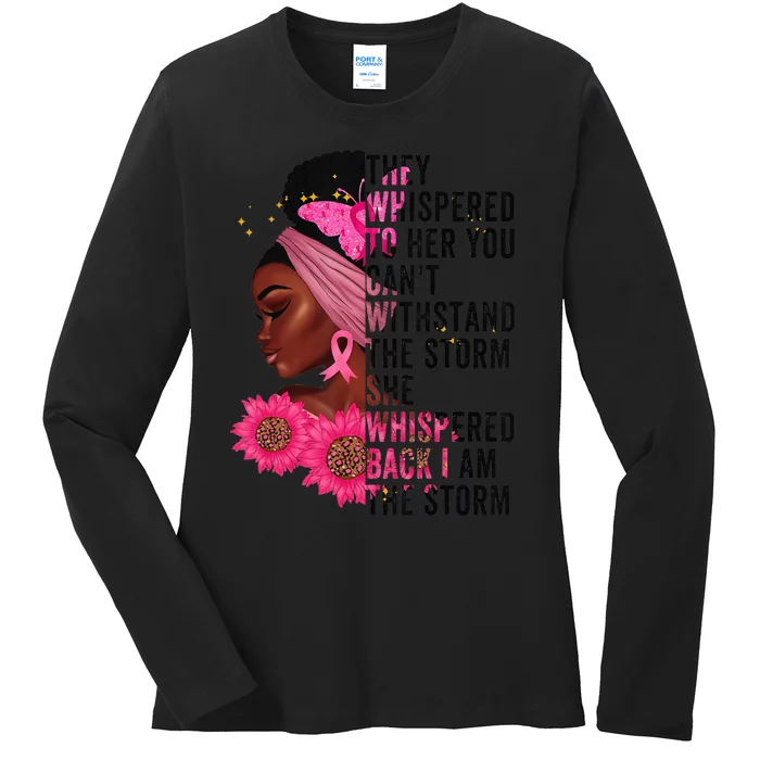 Black History Month  African Woman Afro I Am The Storm Ladies Long Sleeve Shirt