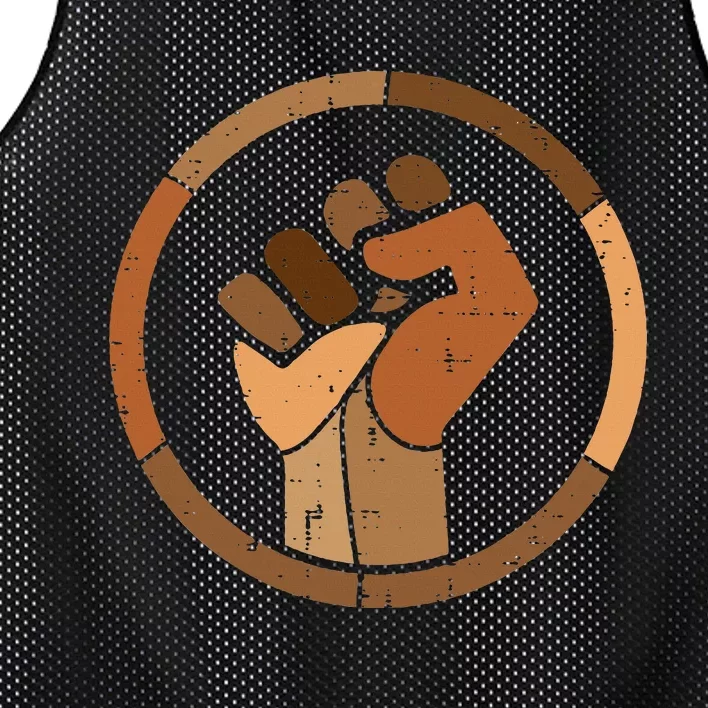 Black History Melanin Fist African Pride Mesh Reversible Basketball Jersey Tank