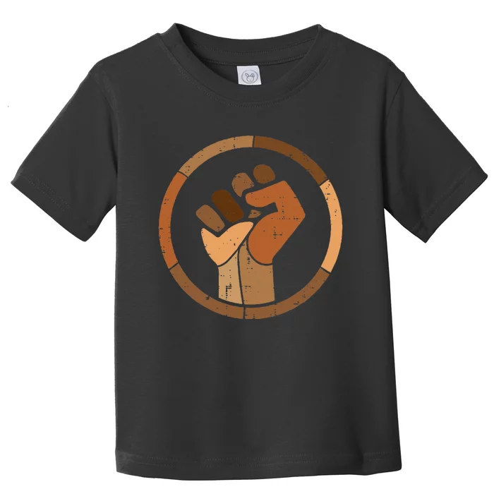 Black History Melanin Fist African Pride Toddler T-Shirt