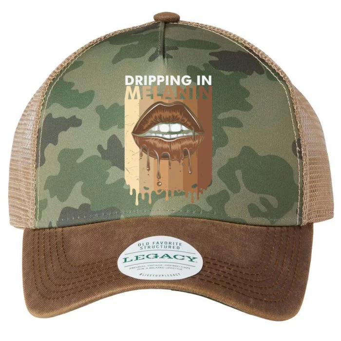 Black History Month Drippin' In Melanin Gift Legacy Tie Dye Trucker Hat