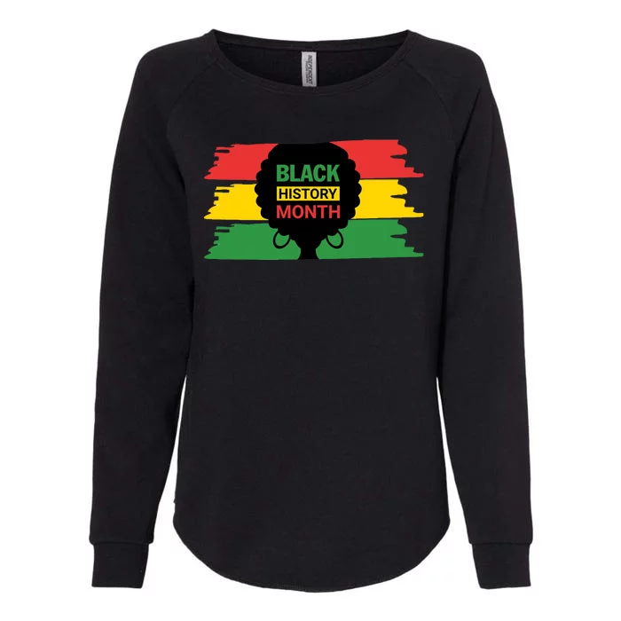 Black History Month Female Afro Womens California Wash Sweatshirt