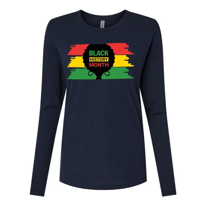 Black History Month Female Afro Womens Cotton Relaxed Long Sleeve T-Shirt