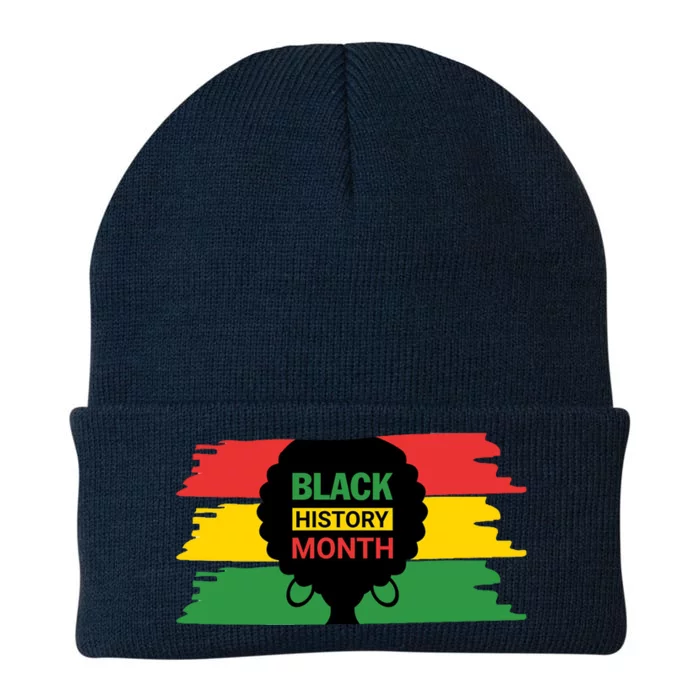 Black History Month Female Afro Knit Cap Winter Beanie