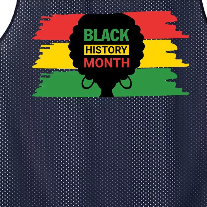 Black History Month Female Afro Mesh Reversible Basketball Jersey Tank