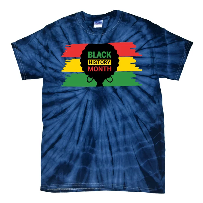 Black History Month Female Afro Tie-Dye T-Shirt