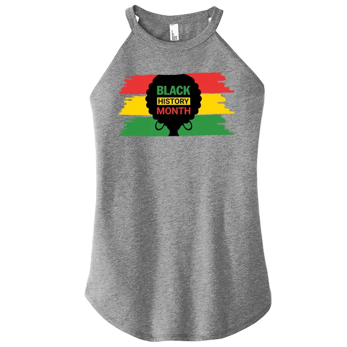 Black History Month Female Afro Women’s Perfect Tri Rocker Tank