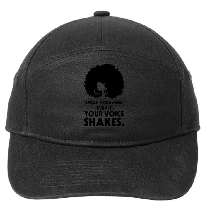 Black History Month Melanin  Bruh King Sista  Queen 7-Panel Snapback Hat