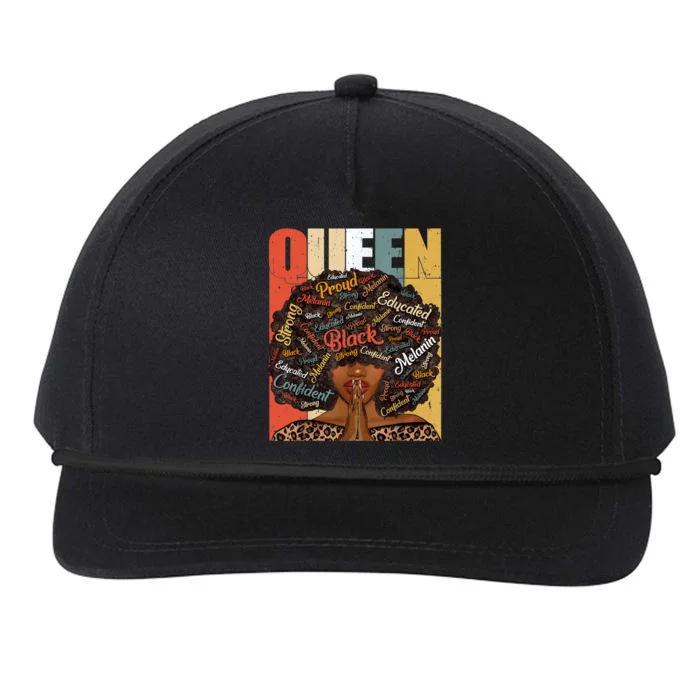 Black History Month Juneteenth For Black Queen Snapback Five-Panel Rope Hat