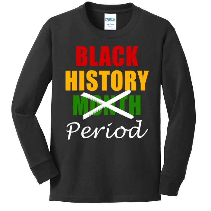 Black History Month Period Kids Long Sleeve Shirt