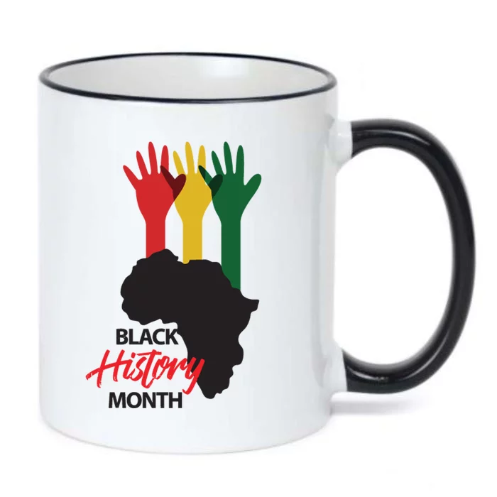 Black History Month Hands Map Black Color Changing Mug