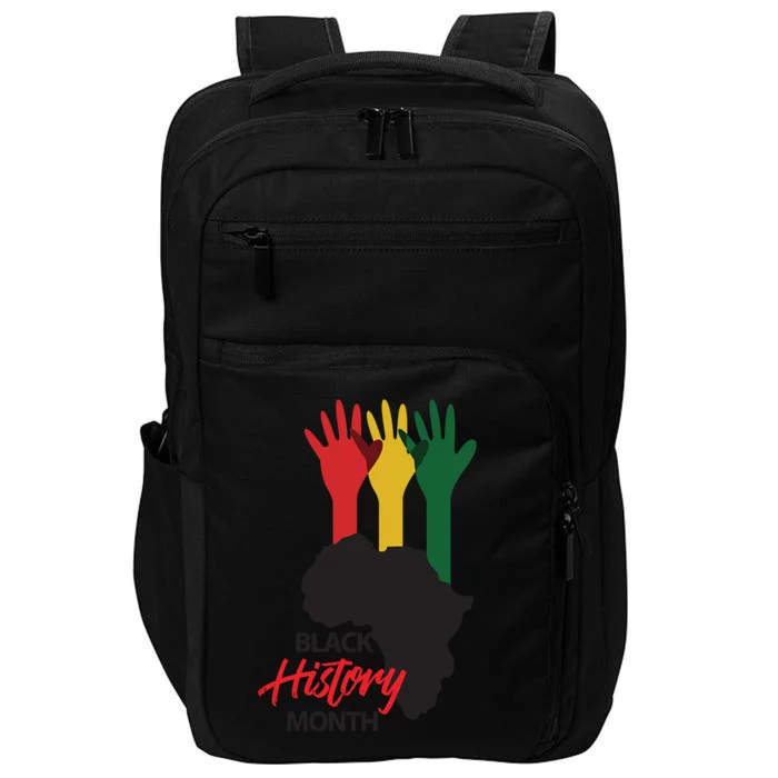 Black History Month Hands Map Impact Tech Backpack