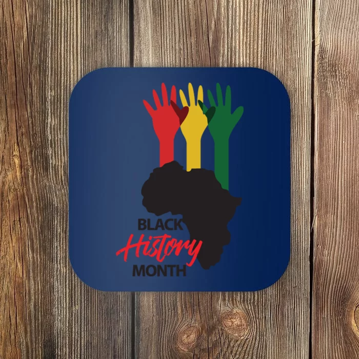 Black History Month Hands Map Coaster