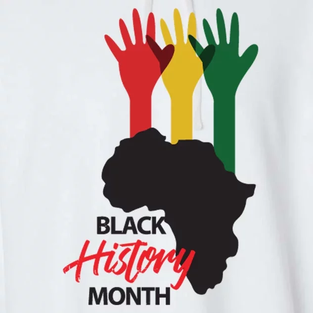 Black History Month Hands Map Garment-Dyed Fleece Hoodie