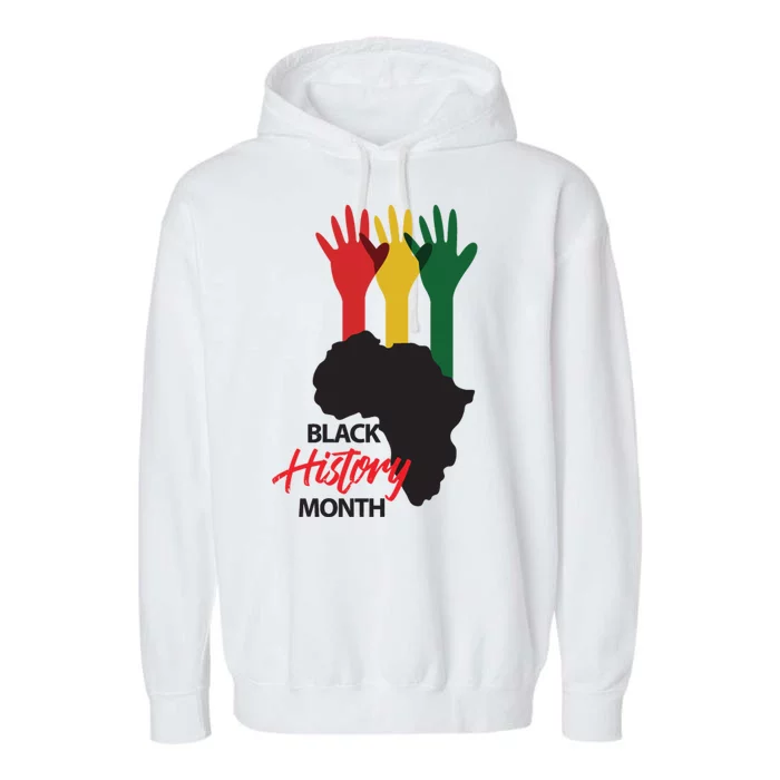 Black History Month Hands Map Garment-Dyed Fleece Hoodie