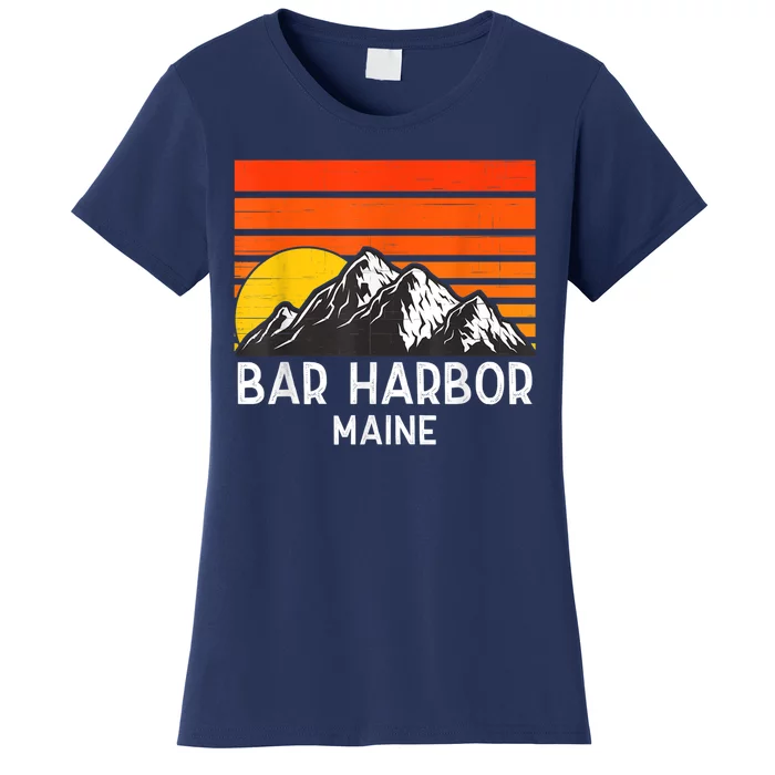 Bar Harbor Maine Usa Retro Vintage Mountain Women's T-Shirt