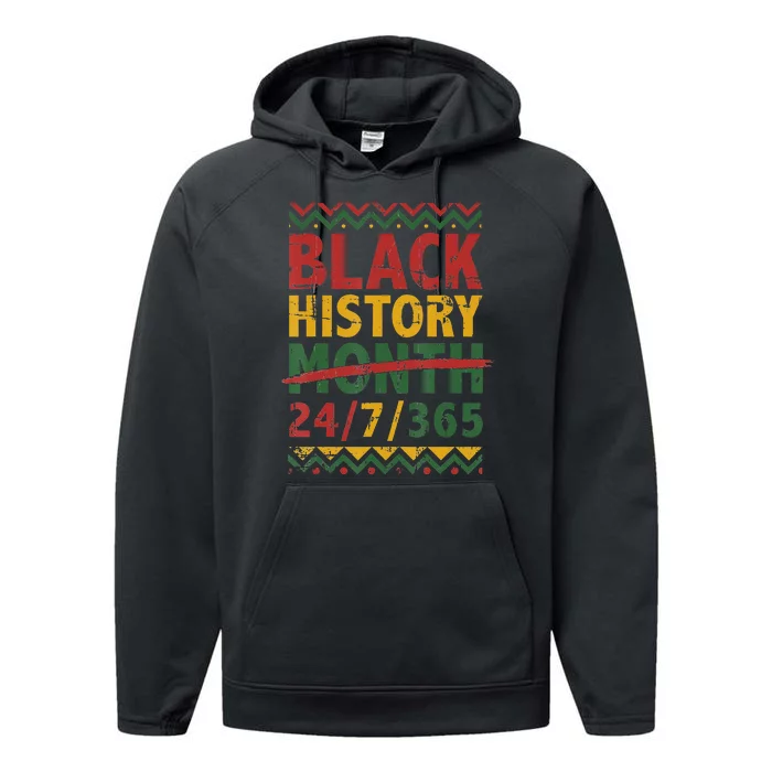 Black history month 247365 with african flag Performance Fleece Hoodie