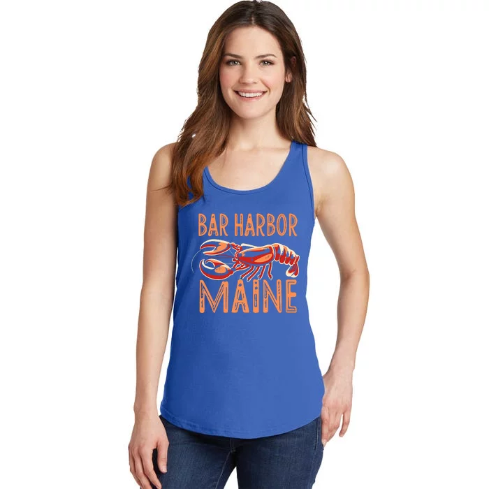 Bar Harbor Maine Lobster Travel Acadia Vintage Gift Ladies Essential Tank