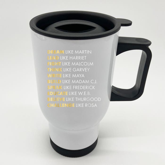 Black Historys Meaningful Gift Dream Like Martin Gift Front & Back Stainless Steel Travel Mug