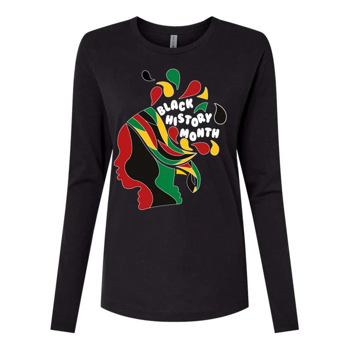 Black History Month Female African Womens Cotton Relaxed Long Sleeve T-Shirt