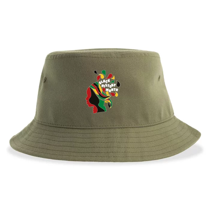 Black History Month Female African Sustainable Bucket Hat