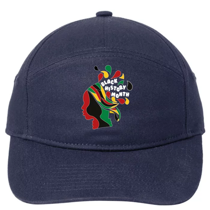 Black History Month Female African 7-Panel Snapback Hat