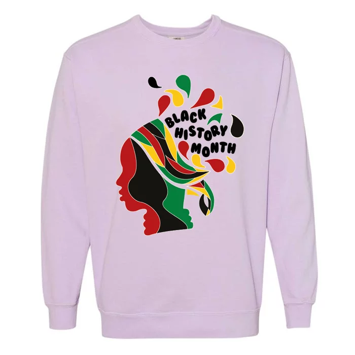 Black History Month Female African Garment-Dyed Sweatshirt