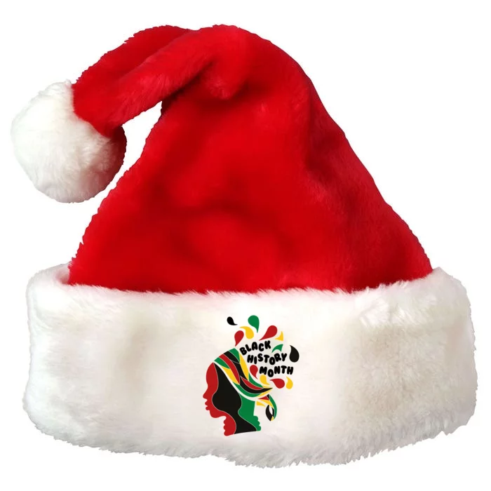 Black History Month Female African Premium Christmas Santa Hat