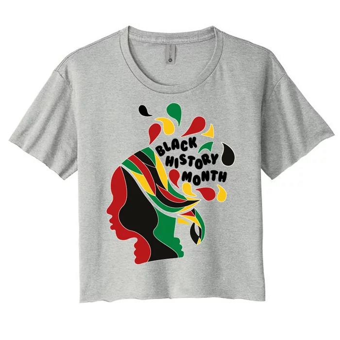 Black History Month Female African Women's Crop Top Tee