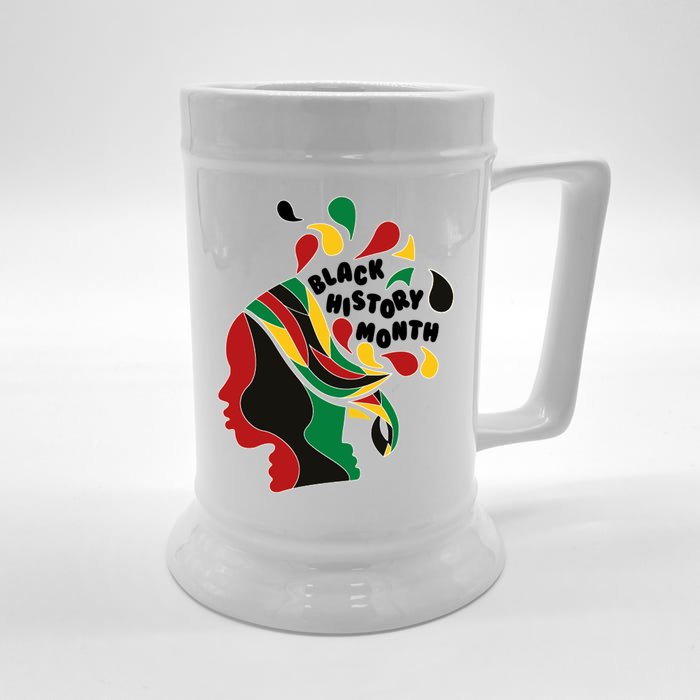 Black History Month Female African Front & Back Beer Stein