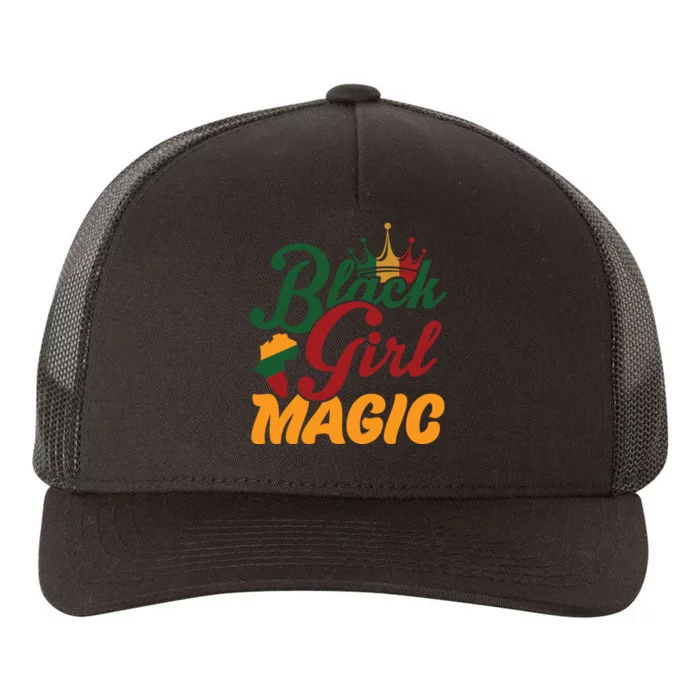 Black History Month Gift Black Girl Magic Black Women Yupoong Adult 5-Panel Trucker Hat