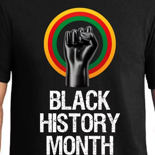 Black History Month African American Black Fist February Pajama Set