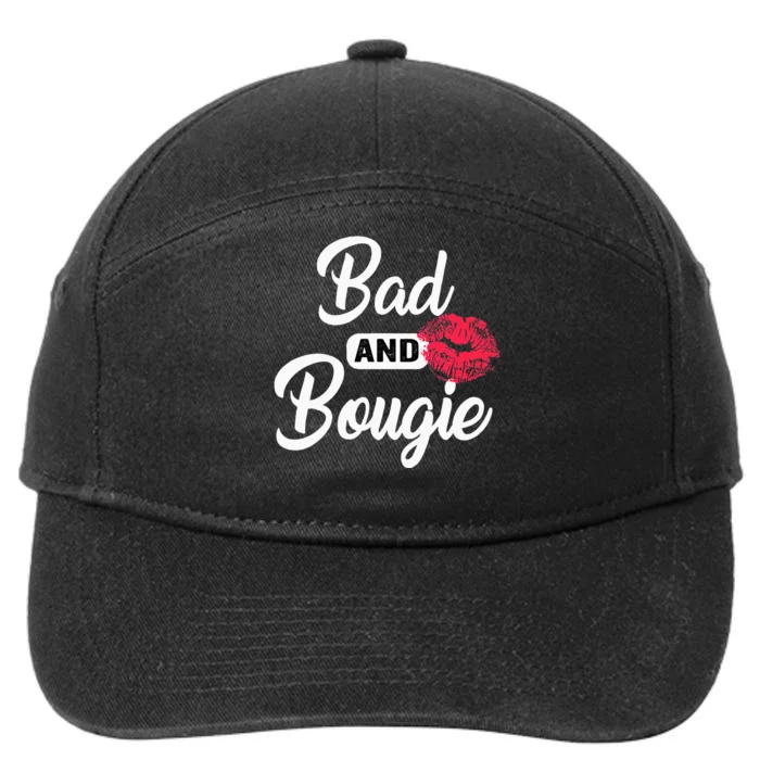 Black History Month Bad And Bougie Melanin Poppin 7-Panel Snapback Hat