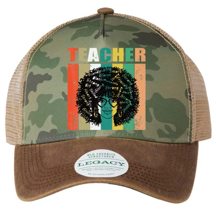 Black History Month Black Teacher Strong Giving Legacy Tie Dye Trucker Hat