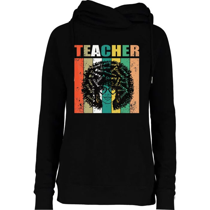 Black History Month Black Teacher Strong Giving Womens Funnel Neck Pullover Hood