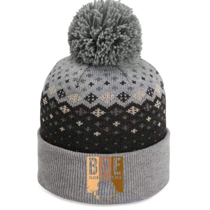 Black History Month BAE Black and Educated Melanin The Baniff Cuffed Pom Beanie